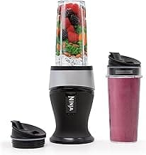 Ninja Fit Compact Personal Blender | For Smoothies, Shakes & Frozen Drinks | (2) 16-oz. To-Go Cups with Spout Lids | 700-Watt Countertop |...