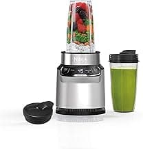 Ninja Nutri-Blender Pro with Auto-iQ | For Smoothies, Shakes, Frozen Drinks, Salsa, Dips | (2) 24-oz. To-Go Cups & Spout Lids | 1100-Peak-W...