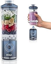 Ninja Blast Max, Portable Blender + Twist & Go, Personal Smoothie, Blend, Ice Crush, 3 Programs, Cordless, 22 oz removable Vessel, Dishwash...